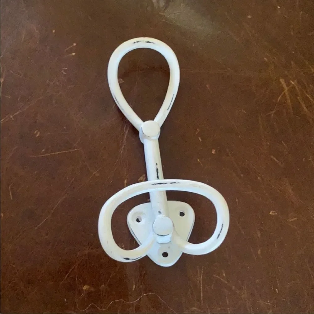Anthropologie White Towel or Coat Hook